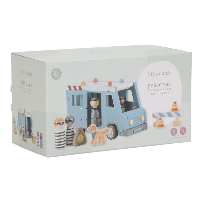 JUGUETE DE MADERA LITTLE DUTCH ·FURGÓN POLICIAL· - Happy Moments Baby