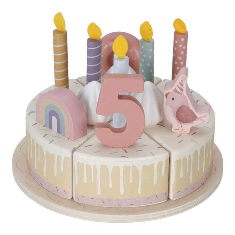 JUGUETE DE MADERA LITTLE DUTCH ·PASTEL DE CUMPLEAÑOS ROSA· - Happy Moments Baby