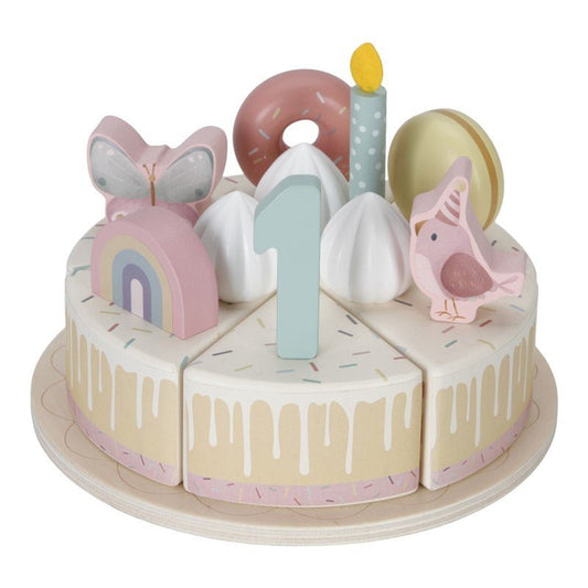 JUGUETE DE MADERA LITTLE DUTCH ·PASTEL DE CUMPLEAÑOS ROSA· - Happy Moments Baby