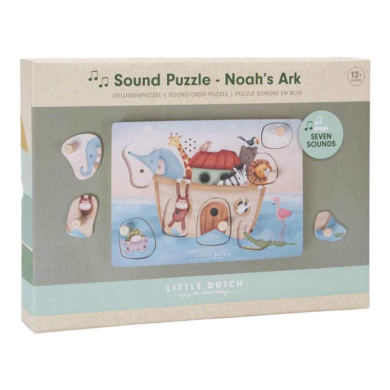 JUGUETE DE MADERA LITTLE DUTCH ·PUZZLE CON SONIDO ARCA DE NOÉ· - Happy Moments Baby