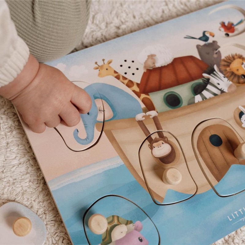 JUGUETE DE MADERA LITTLE DUTCH ·PUZZLE CON SONIDO ARCA DE NOÉ· - Happy Moments Baby