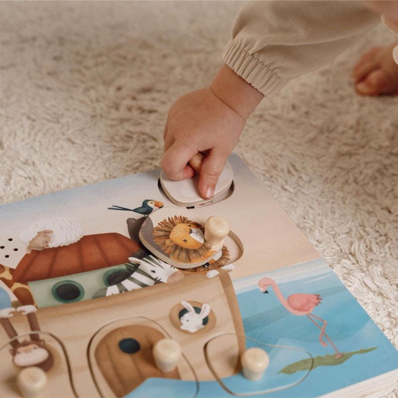 JUGUETE DE MADERA LITTLE DUTCH ·PUZZLE CON SONIDO ARCA DE NOÉ· - Happy Moments Baby