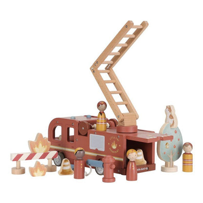 JUGUETE DE MADERA LITTLE DUTCH ·SET DE BOMBEROS CON CAMIÓN· - Happy Moments Baby