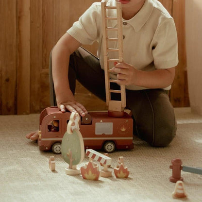 JUGUETE DE MADERA LITTLE DUTCH ·SET DE BOMBEROS CON CAMIÓN· - Happy Moments Baby