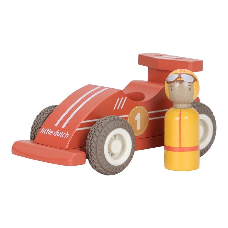 JUGUETE DE MADERA LITTLE DUTCH ·SET DE COCHES DE CARRERAS· - Happy Moments Baby