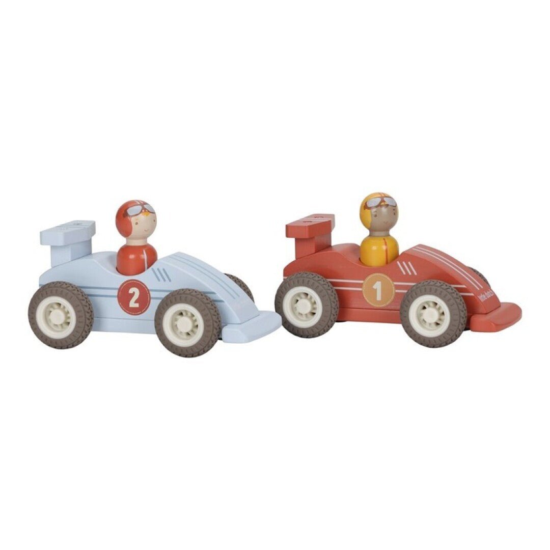 JUGUETE DE MADERA LITTLE DUTCH ·SET DE COCHES DE CARRERAS· - Happy Moments Baby