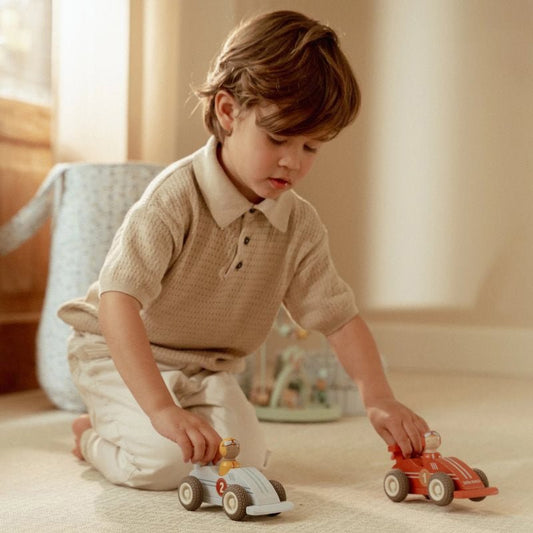 JUGUETE DE MADERA LITTLE DUTCH ·SET DE COCHES DE CARRERAS· - Happy Moments Baby