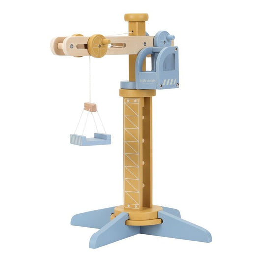 JUGUETE DE MADERA LITTLE DUTCH ·SET DE CONSTRUCCIÓN CON GRÚA· - Happy Moments Baby