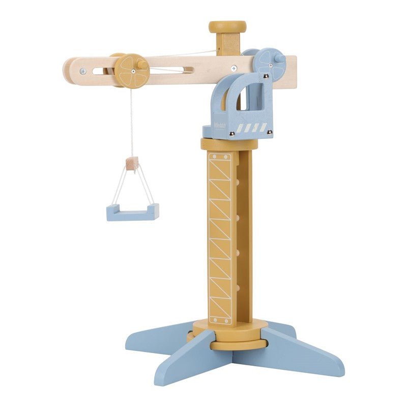 JUGUETE DE MADERA LITTLE DUTCH ·SET DE CONSTRUCCIÓN CON GRÚA· - Happy Moments Baby