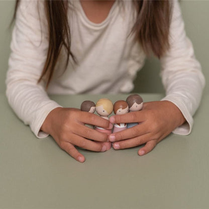 JUGUETE DE MADERA LITTLE DUTCH ·SET FAMILIA ROSA CASA DE MUÑECAS· - Happy Moments Baby