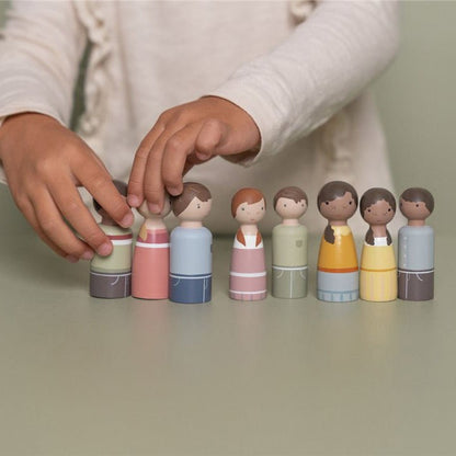 JUGUETE DE MADERA LITTLE DUTCH ·SET FAMILIA ROSA CASA DE MUÑECAS· - Happy Moments Baby