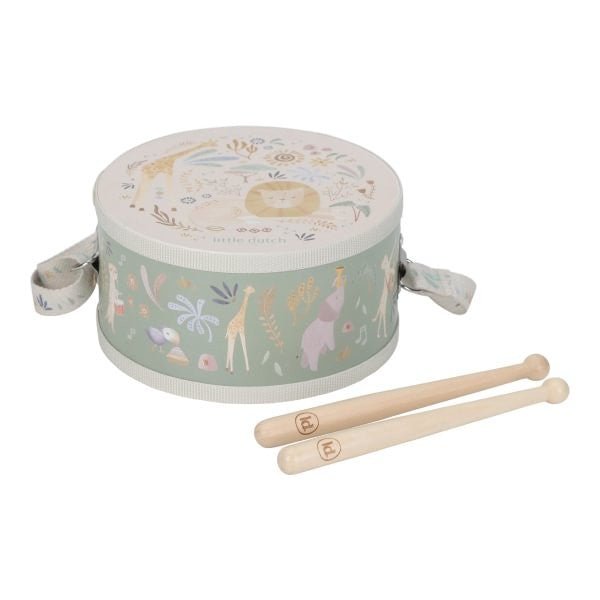 JUGUETE DE MADERA LITTLE DUTCH ·TAMBOR SAFARI FRIENDS· - Happy Moments Baby