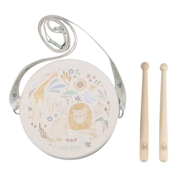 JUGUETE DE MADERA LITTLE DUTCH ·TAMBOR SAFARI FRIENDS· - Happy Moments Baby