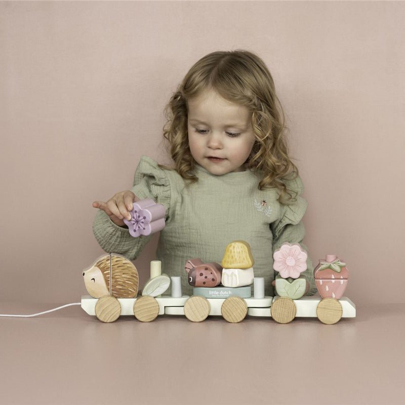 JUGUETE DE MADERA LITTLE DUTCH ·TREN APILABLE ERIZO FAIRY GARDEN· - Happy Moments Baby