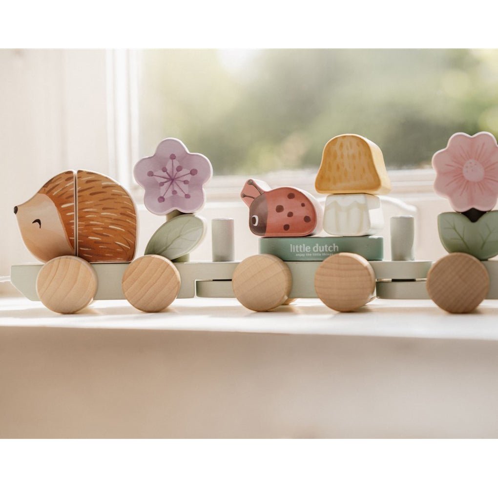 JUGUETE DE MADERA LITTLE DUTCH ·TREN APILABLE ERIZO FAIRY GARDEN· - Happy Moments Baby