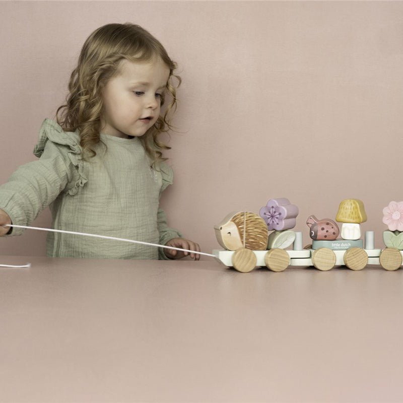JUGUETE DE MADERA LITTLE DUTCH ·TREN APILABLE ERIZO FAIRY GARDEN· - Happy Moments Baby
