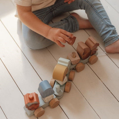 JUGUETE DE MADERA LITTLE DUTCH ·TREN APILABLE FOREST FRIENDS· - Happy Moments Baby