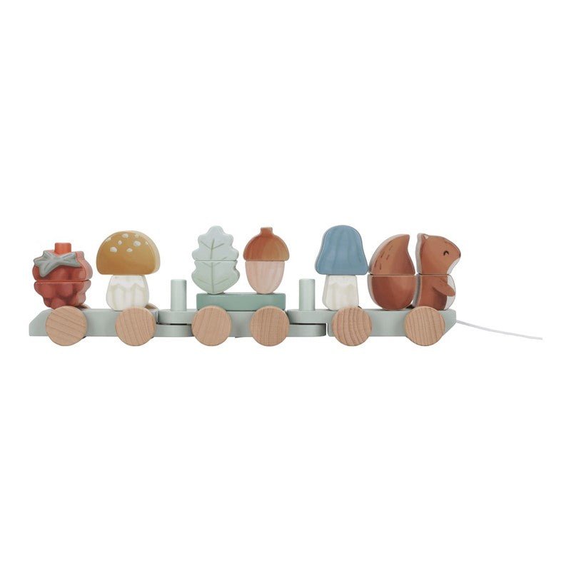JUGUETE DE MADERA LITTLE DUTCH ·TREN APILABLE FOREST FRIENDS· - Happy Moments Baby