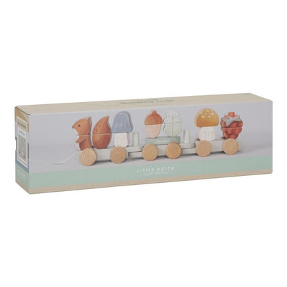 JUGUETE DE MADERA LITTLE DUTCH ·TREN APILABLE FOREST FRIENDS· - Happy Moments Baby