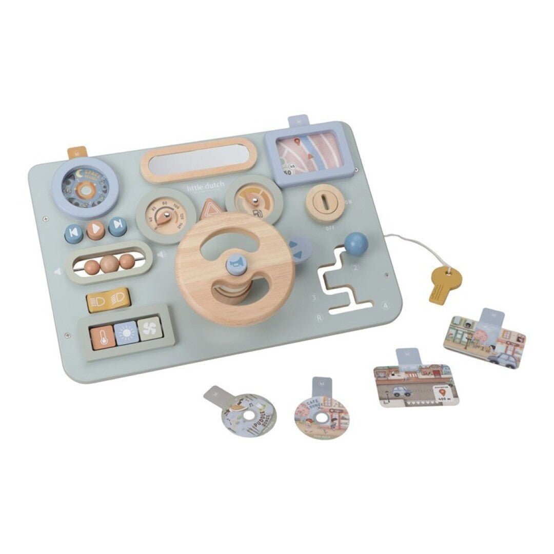 JUGUETE DE MADERA LITTLE DUTCH ·VOLANTE DE ACTIVIDADES· - Happy Moments Baby