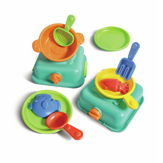 JUGUETE DE PLAYA HAPE ·SANDY CHEF - SET DE COCINA PARA ARENA· - Happy Moments Baby