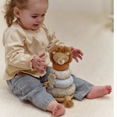 JUGUETE DE TELA LITTLE DUTCH ·ANILLOS APILABLES BLANDITOS SAFARI FRIENDS· - Happy Moments Baby