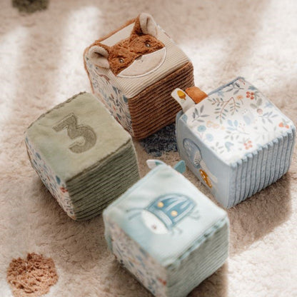 JUGUETE DE TELA LITTLE DUTCH ·CUBOS APILABLES FOREST FRIENDS· - Happy Moments Baby
