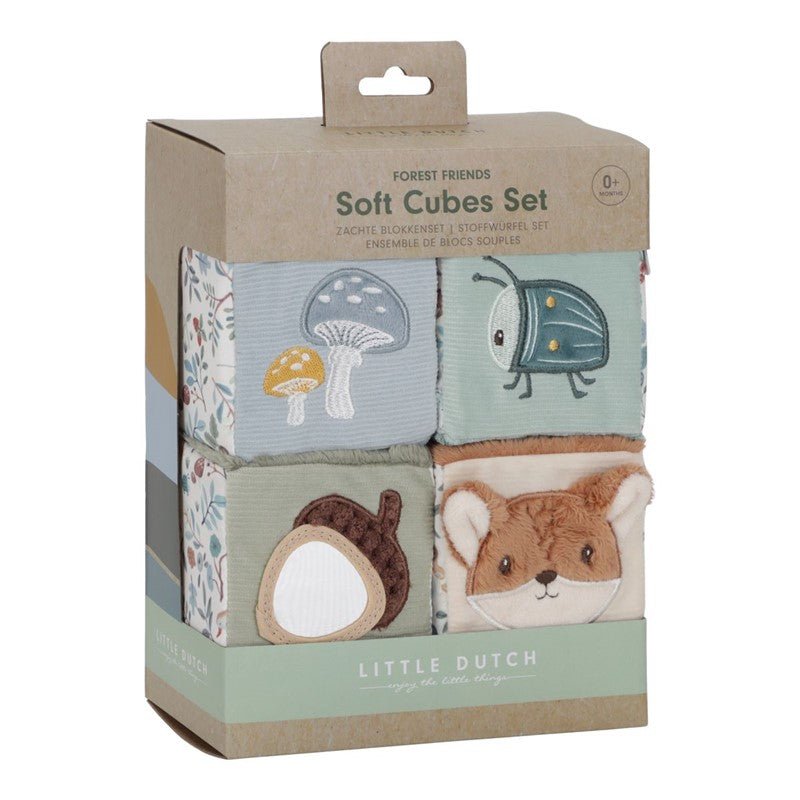 JUGUETE DE TELA LITTLE DUTCH ·CUBOS APILABLES FOREST FRIENDS· - Happy Moments Baby