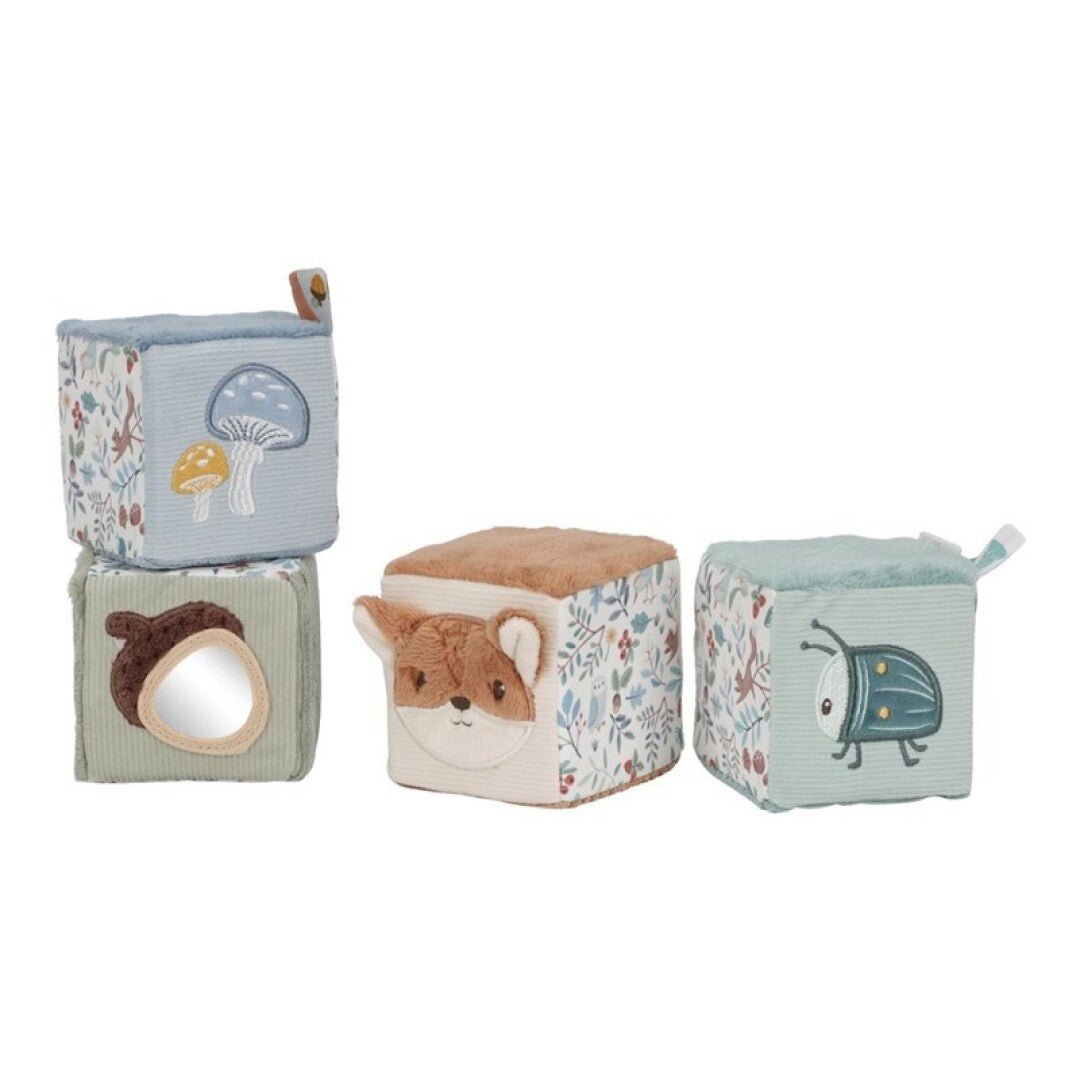 JUGUETE DE TELA LITTLE DUTCH ·CUBOS APILABLES FOREST FRIENDS· - Happy Moments Baby