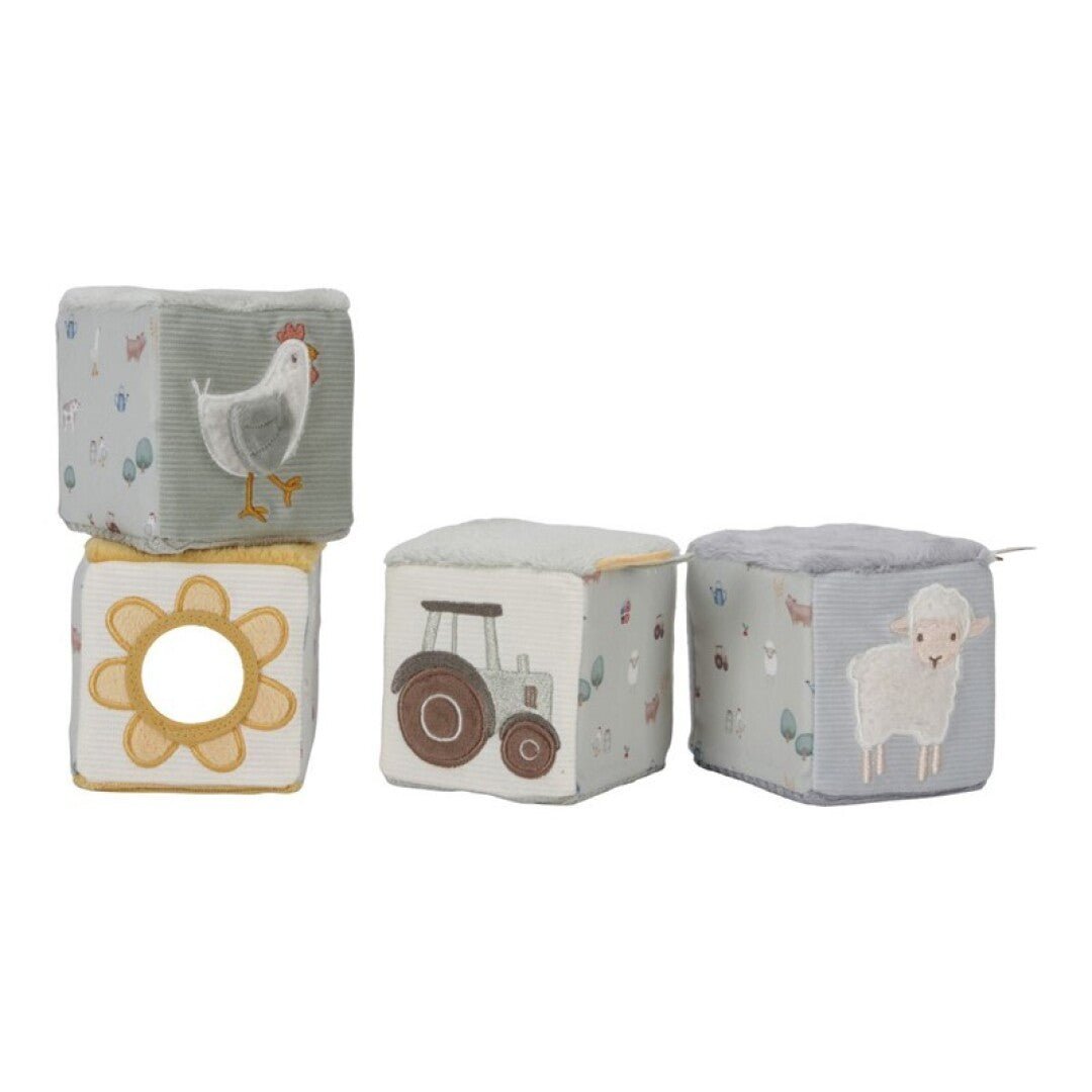 JUGUETE DE TELA LITTLE DUTCH ·CUBOS APILABLES LITTLE FARM· - Happy Moments Baby