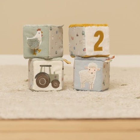 JUGUETE DE TELA LITTLE DUTCH ·CUBOS APILABLES LITTLE FARM· - Happy Moments Baby