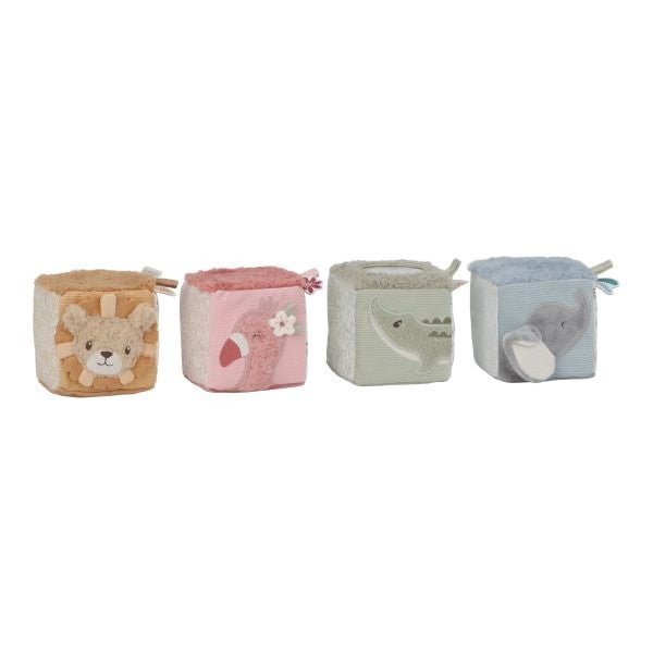 JUGUETE DE TELA LITTLE DUTCH ·CUBOS APILABLES SAFARI FRIENDS· - Happy Moments Baby