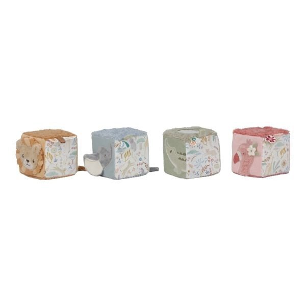 JUGUETE DE TELA LITTLE DUTCH ·CUBOS APILABLES SAFARI FRIENDS· - Happy Moments Baby