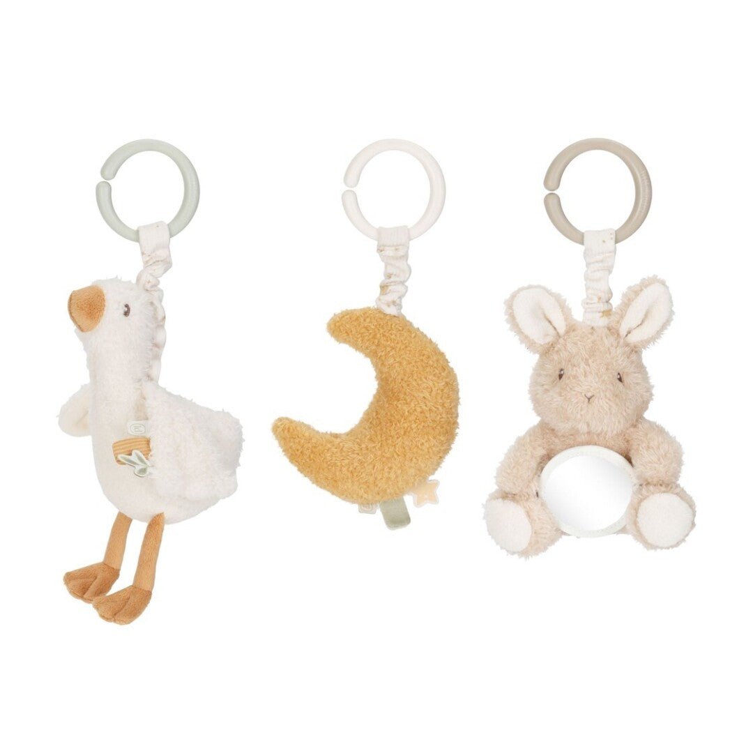 JUGUETE DE TELA LITTLE DUTCH ·JUGUETES COLGANTES CON ANILLAS NEWBORN NATURALS· - Happy Moments Baby