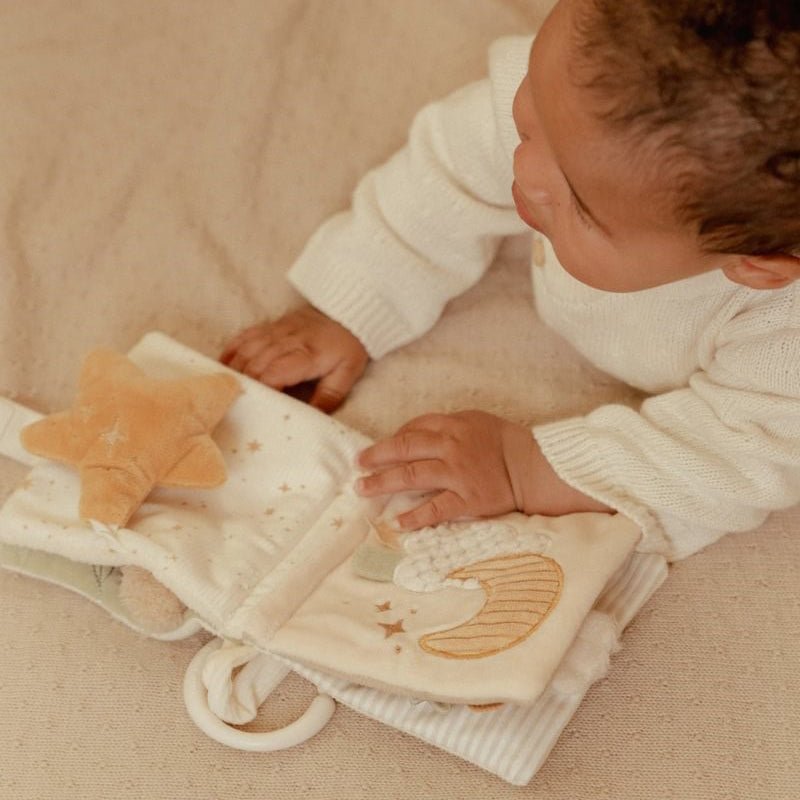 JUGUETE DE TELA LITTLE DUTCH ·LIBRITO BLANDO ACTIVIDADES NEWBORN NATURALS· - Happy Moments Baby