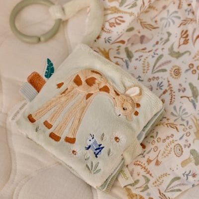 JUGUETE DE TELA LITTLE DUTCH ·LIBRITO BLANDO ACTIVIDADES SAFARI FRIENDS· - Happy Moments Baby