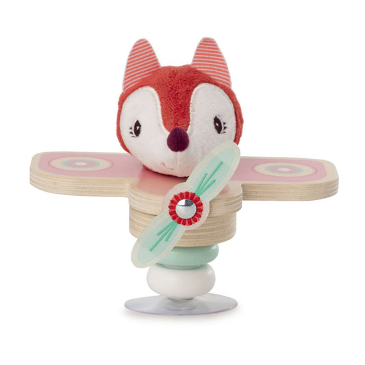 JUGUETE DE TELA Y MADERA LILLIPUTIENS ·SONAJERO SWING CON VENTOSA ALICE EN AVIÓN· - Happy Moments Baby