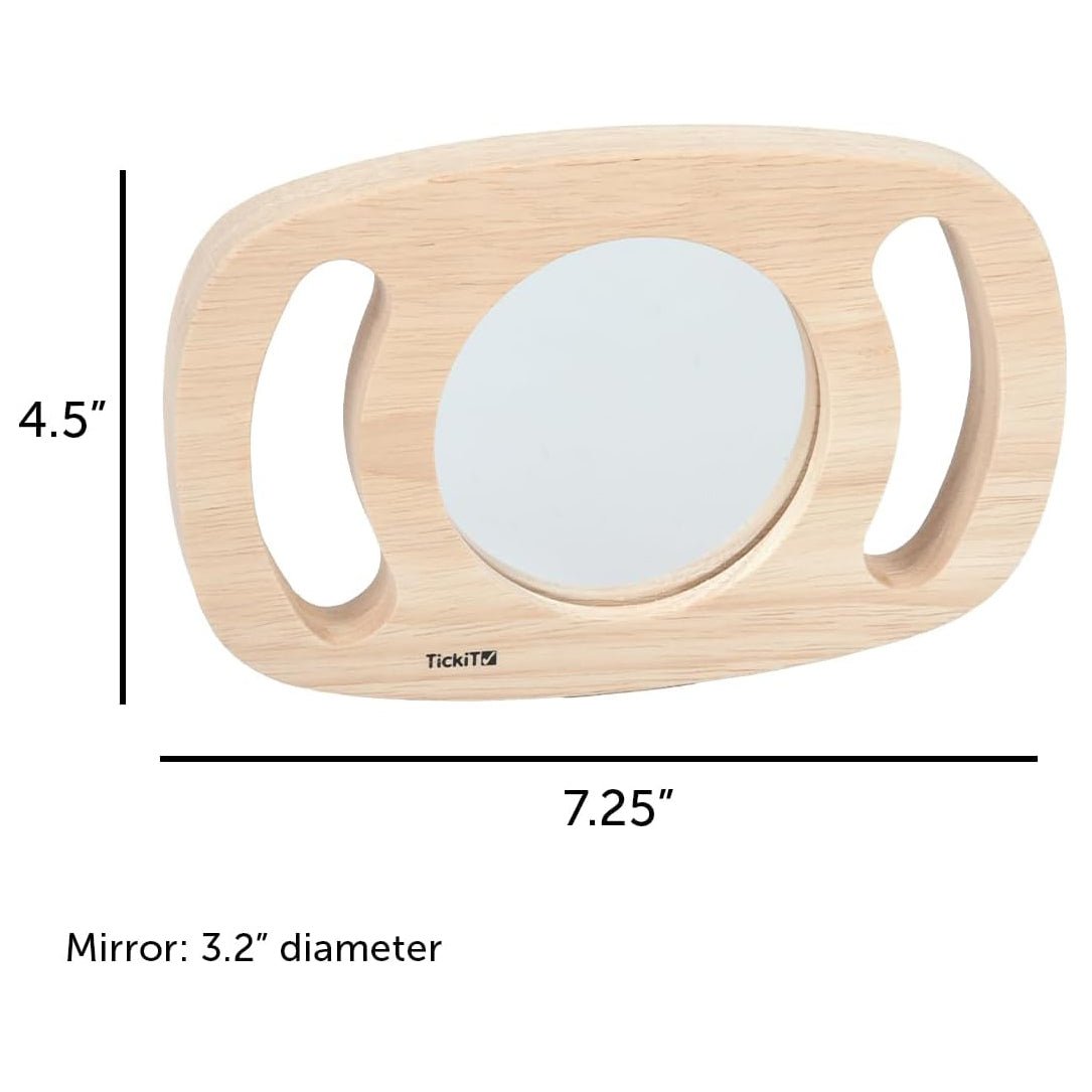 JUGUETE ESTIMULACIÓN SENSORIAL TICKIT ·ESPEJO PLANO DE FÁCIL SUJECIÓN· - Happy Moments Baby