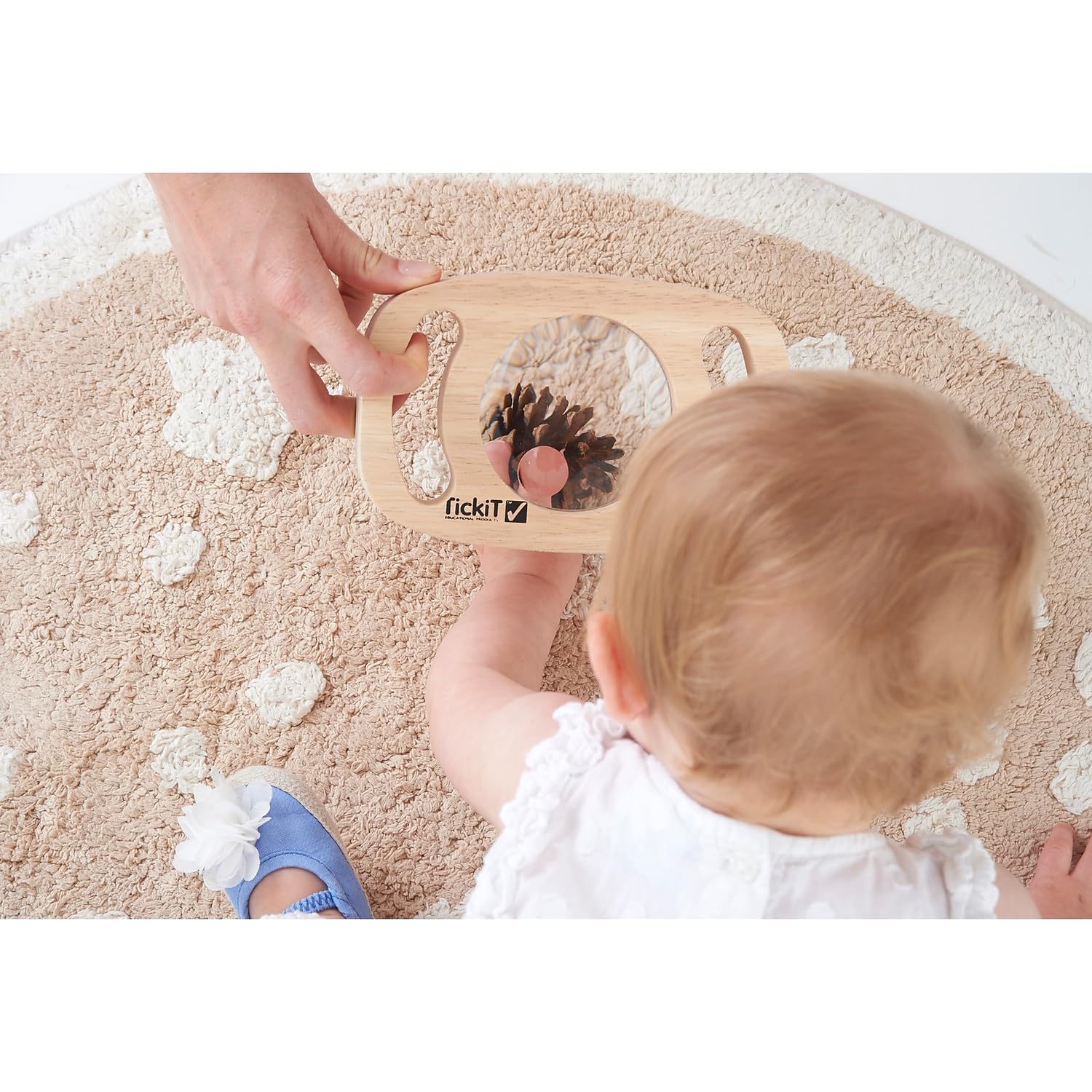 JUGUETE ESTIMULACIÓN SENSORIAL TICKIT ·LUPA DE FÁCIL SUJECIÓN· - Happy Moments Baby