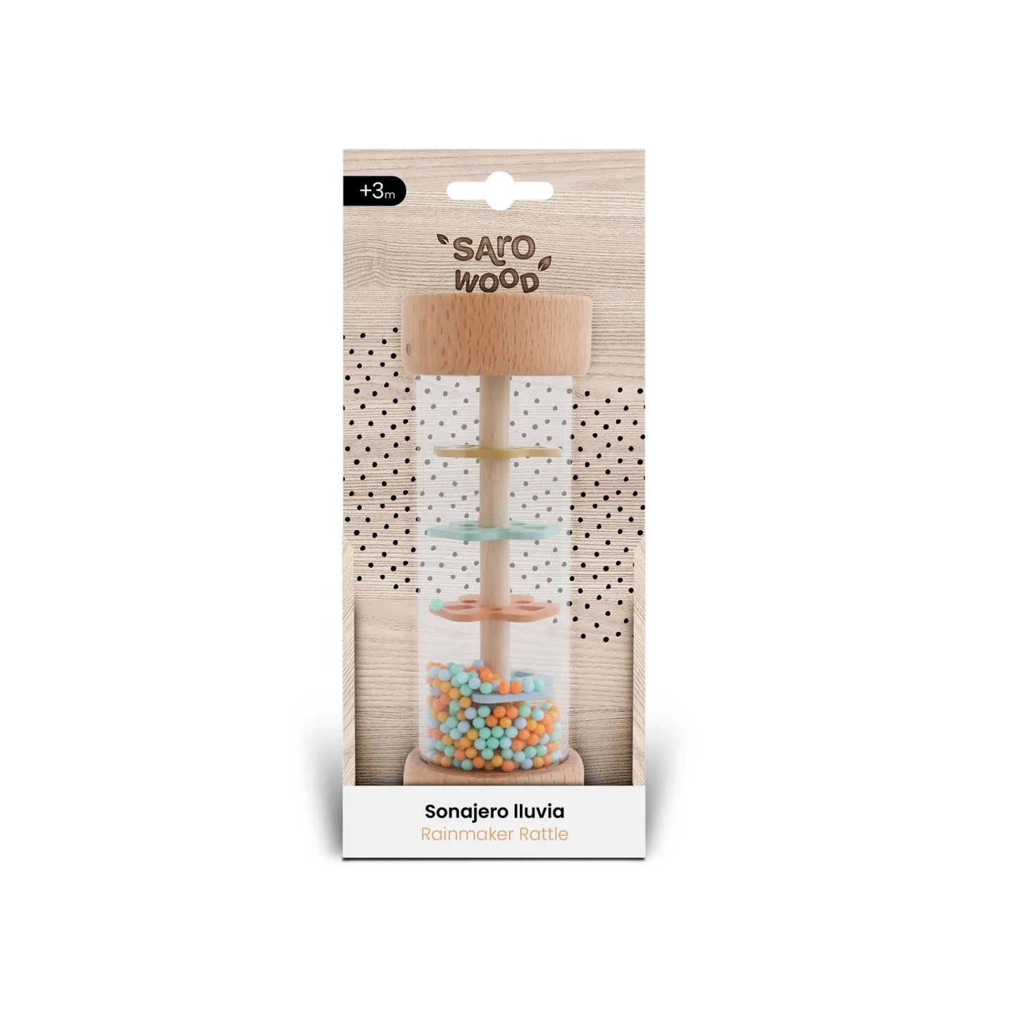 JUGUETE SENSORIAL DE MADERA SARO ·PALO DE LLUVIA PANDA· - Happy Moments Baby