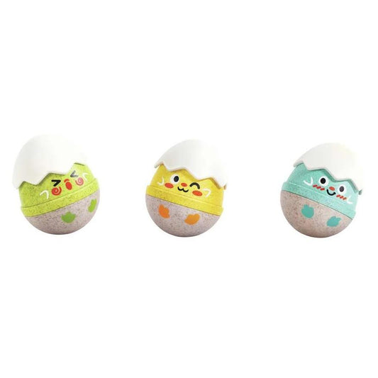 JUGUETE SENSORIAL HAPE ·JUEGO DE 3 SONAJEROS POLLUELOS TAMBALEANTES· - Happy Moments Baby