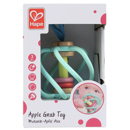 JUGUETE SENSORIAL HAPE ·MORDEDOR AGARRADOR PARA BEBÉ MANZANA· - Happy Moments Baby