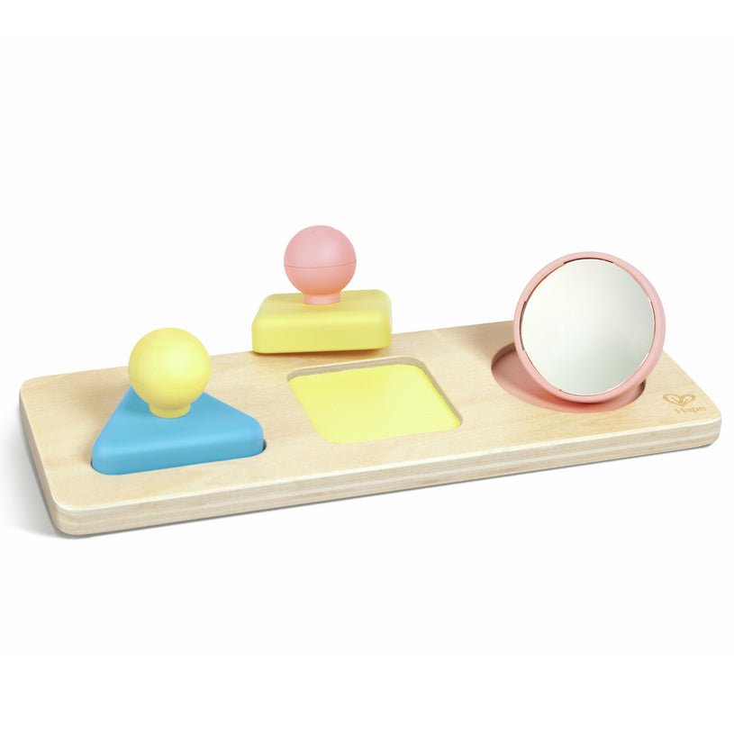 JUGUETE SENSORIAL HAPE ·PUZZLE ESPEJOS MONTESSORI· - Happy Moments Baby