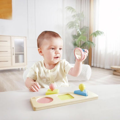 JUGUETE SENSORIAL HAPE ·PUZZLE ESPEJOS MONTESSORI· - Happy Moments Baby