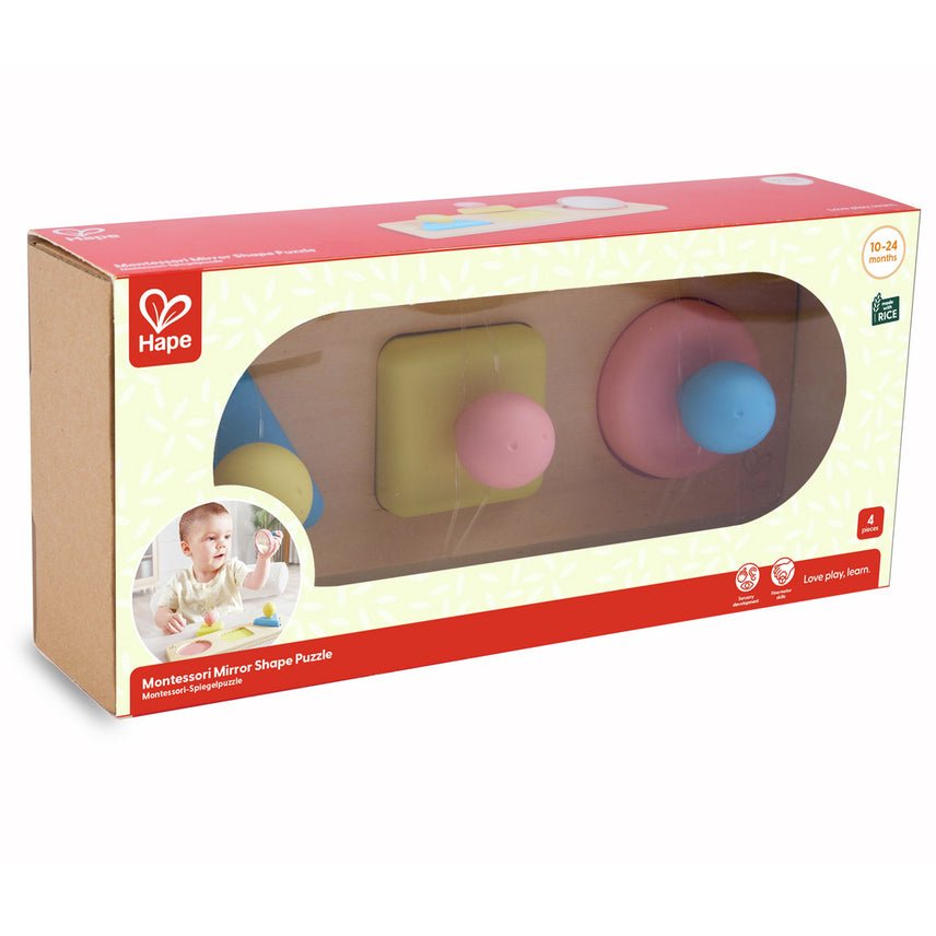 JUGUETE SENSORIAL HAPE ·PUZZLE ESPEJOS MONTESSORI· - Happy Moments Baby