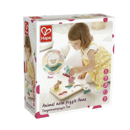 JUGUETE SENSORIAL HAPE ·PUZZLE SONIDOS DE ANIMALES· - Happy Moments Baby