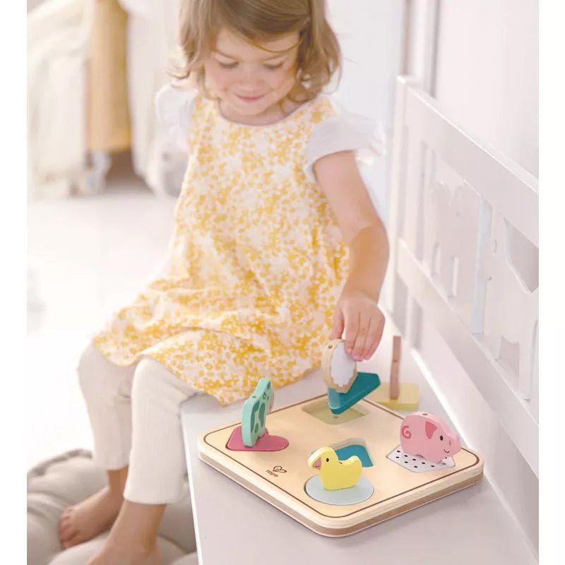 JUGUETE SENSORIAL HAPE ·PUZZLE SONIDOS DE ANIMALES· - Happy Moments Baby