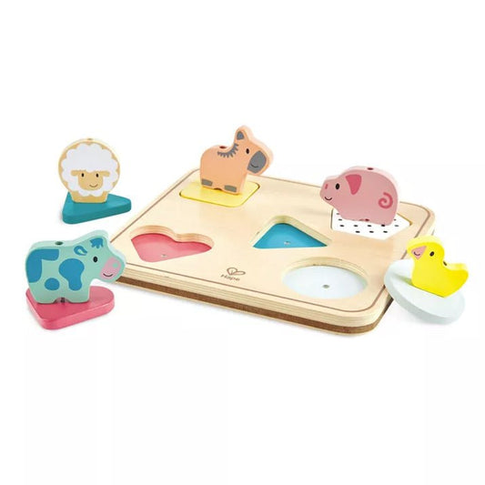 JUGUETE SENSORIAL HAPE ·PUZZLE SONIDOS DE ANIMALES· - Happy Moments Baby