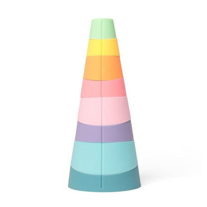 JUGUETE SENSORIAL OPPI ·TORRE DE SILICONA APILABLE STAK· - Happy Moments Baby