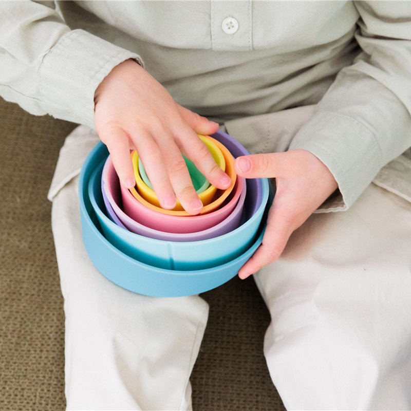 JUGUETE SENSORIAL OPPI ·TORRE DE SILICONA APILABLE STAK· - Happy Moments Baby